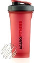 AGARO Magnum Shaker Butelka, 750 Ml, Steel Shaker Ball, Butelka Sipper Idealny do białka, BPA Free, Leakproof, Czerwony