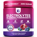 Keppi Electrolytes Proszek - Pomarańcza jagodowa Flavor 50 Służenia - Nie Sugar Hydration Supplement z potasu, Magnezu, Sodu - Keto, Wegan, Przyjazny do montażu, Zero Calorie Electrolyte Drink