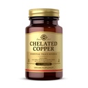 Solgar Chelated Copper, 100 Tablets - Esential for Collagen Formation - Wysoce Biodostępna Forma - Wsparcie Tkanka łącząca - Non-GMO, Wegan, Gluten Free, Dairy Free, Kosher - 100 Sług