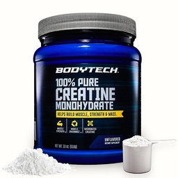 BodyTech Creatine Monohydrate Powder, Unflavored, 18 Oz, 102 Servings