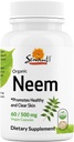 Sewanti Neem kapsułki - Wysoka moc ekstrakt kapsułki, Herbal Supplement for Skin Health & Immune Support - Bilans pokarmowy kapsułki 500 mg