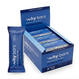 Dlaczego Bary, Bary protein, Blueberry Bliss, 2.04 Bary Ounce (Opakowanie z 12 Barów protein) - Superfood bar protein, Gluten Free, Nie GMO, Organic, Wegan, Proste Składniki