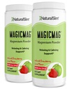 NaturalSlim Magicmag Pure Magnezu Cytrate Powder - Stres, Zaparcia, Mięśnie i Wspomaganie Serca 124; Natural Truskawka & Lime Flavored suplement magnezu - 8oz Drink Mix (2 opakowania)