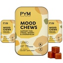 PYM Citrus Mood Chews Support for Stress, Worry & Overdubm, 60 Hrabia 124; 130mg GABA, 90mg L- Theanine Bilans 124; Wegan, Non-GMO, Gluten- Free, Nie dodano cukru 124; All- Natural Mood Balance Supplement Made in USA