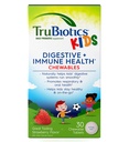 TruBiotics Probiotics for Kids Digestive & Immune Health Support, Sugar-Free Chewable Kids Probiotic to Help Maintain a Healthy Tummy, Natural Strawberry Flavor, 30 Tablets