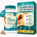 UltaLife Jej Harmony Menopauza Suplementy dla kobiet - Gorące błyski Menopauza Relief & Hormon Równowaga dla kobiet - Zawiera czarny Cohosh, Dong Quai, Red Clover & More - Estrogen Free - 120 Kapsułki