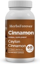 Herbsforever Ceylon Kapsułki Cynamon Ogólny Wellness Supplement High Potency 800 Mg Extract 60 Kapsułki Vege