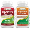 Najlepsze naturalne Hawthorn Berry 565 mg & Magnezu Glicynian 425 mg