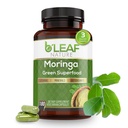 B 'LEAF NATURE Organic Moringa Kapsułki 1000mg, 180 Count - Moringa Kapsułki z organicznym Olefeira Proszek do immunologicznego wsparcia, Energia & Równowaga - Wegan, Nie-GMO Suplementy dla Codzienne Wellness