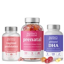 Probiotyki pochwowe obiecane przez matkę + prenatalne DHA i prenatalne gumki witaminowe