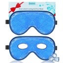 Maska do chłodzenia oczu, 2 Pack XL Jumbo Rozmiar Zamrażarka Gel Eye Maski do puszystych oczu, Maska z lodem, Zimne i ciepłe kompresja, Mrożone opakowanie lodu dla post chirurgii oczu i alergie (Navy Blue)