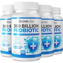 Probiotyk 300 Miliard CFU - 12 Szczepów z organiczną prebiotyką do pożywienia & Gut, immunologiczne, Bloating Health - Probiotyka dla kobiet i mężczyzn - Daily Dairy Free, Szafka Stabilna - 240 Liczby