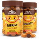 Dobrego dnia czekoladowe suplementy energetyczne dla dorosłych [2 pack] Fair Trade Kofeina czekolada z witaminy B-, ekstrakty zielonej herbaty i 20 mg kofeiny na kawałek - booster energii dla kobiet i mężczyzn