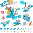 WhalesBot A1 Coding Toy dla dzieci, Robot bloku budynku, Fun STEM Zabawka z Magnetic Controller i Bloki czujników, Kody Screen- Free z 3 Przewodniki dla dzieci 3- 6