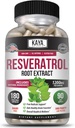 Kaya Naturals - Kapsułki resweratrolowe - Suplement przeciw starzeniu - Przeciwutleniacze z wsparciem dla mózgu - Maksymalne korzyści - 180 Kapsułki