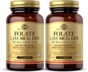 Solgar Folate 1,333 mcg DFE (Kwas foliowy 800 mcg) - 250 tabletek, Opakowanie 2 - Wsparcie prenatalne - Non- GMO, Wegan, Gluten Free, Dairy Free, Kosher - 500 Wszystkich Sług