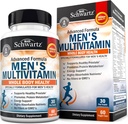 Men's Multivitamin with Vitamin C A B D3 E Zinc for Immune Support - Once Daily Supplement for Energy & Heart - Antioxidants & Digestive Enzymes for Absorption - Mental Clarity & Focus Support -60 Ct