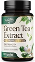 Ekstrakt zielonej herbaty kapsułki 1000mg z 45% EGCG & 98% Polifenole do wspomagania serca z przeciwutleniaczami - 3X Wchłanianie Green Tea Pills Suplement do energii naturalnej, Delikatna kofeina - 60 Kapsułki