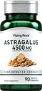 Piping Rock Astragalus Root Extract Kapsułki 124; 4500mg 124; 90 Hrabia 124; Wegetarianin, Non-GMO, Gluten