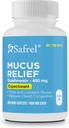 Safrel Pharma Mucus Relief Guaifenesin 400 mg - Szybkie działanie Expectorant, Cienkie i luźne Mucus, Relieves Chest Congestion, Cough, Cold and Flu Bridge 124; (300 Count (Pack of 1))