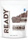Proszek do protein Ready ® - 25g białka serwatki, 120 kalorii, 0 g dodawanego cukru - 7 prostych składników - brak sztucznych dodatków - bez glutenu, Czysty i naturalny - czekolada (1 worek funtowy)
