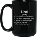 Noni Noun Coffee Mug (Czarny) - Noni Definition Mug - Prezent dla Noni - Prezenty urodzinowe dla Noni - Noni prezenty - prezenty dla matek - prezenty świąteczne 15oz