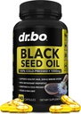 Black Seed Oil Capsules Vegan - Pure Cold Pressed Black Seed Oil Nigella Sativa Cumin for Skin & Hair Health, 500mg, 1000mg Per 2 Capsule Serving Blackseed Liquid Capsules Halal - 60 Softgels Pills