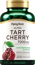 Piping Rock Tart Cherry Extract Kapsułki 124; 7000 mg 124; 200 tabletek 124; dla kobiet i mężczyzn 124; Ultra Siła skoncentrowany ekstrakt 124; Non-GMO, Gluten suplement wolny