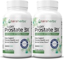Tera Herbs Super Prostate 3X - Bladder Control, Hormon Balance & Support dla rozszerzonej Prostate & Częste oddawanie moczu - Prostate Supplements for Men w / Beta Sitosterol nie pił Palmetto (2 Pack)