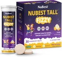 NuBest Tall Fizzy - wytrzymałość kości, odporność, Digestive Health for Kids Age 4 + & Teens Age 124; Probiotyk, Wapń, Magnez z Red Marine Algae, Witaminy 124; 30 Pomarańczowe tabletki musujące