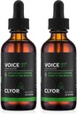 CLYOR Voice37 - Piosenkarka Voice Remedy - 2 Pack All Natural Herbal Vocal Booster Formuła do smarowania soothe i ulżyć Hoarness suche swędzenie gardła - Wzmocnienie Śpiew i Mówienie - 2 oz - VOICE37