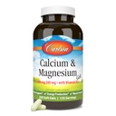 Carlson - żele wapniowe i magnezowe, 2: 1 Wapń do współczynnika magnezu, 200 mg suplement wapnia, 100 mg suplement magnezu, wsparcie dla kości, produkcja energii, 250 Softgels