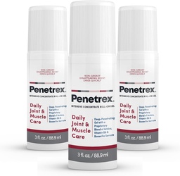 Penetrex Joint & Muscle Therapy - Soothing żel dla pleców, szyi, rąk, stóp - Premium Whole Body Rub z Arnica, Witamina B6 & MSM - 3oz Roll On Gel (3- Pack)