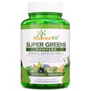 SuperGreens - Spirulina, Chlorella, Wheatgrass + więcej - Pakowane odżywcze zielony mieszanka