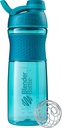 BlenderBottle SportMixer Shaker Butelka Perfect for Protein Shakes and Pre Workout, 28- Ounce, Teal