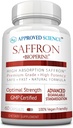 Approved Science® Saffron Standardized to 3% Crocin, 2% Safranal - High-Absorption BioPerine - Vegan, 60 Capsules - Pack of 1
