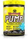 MAMMOTH PUMP - Proch przedtreningowy, Superior Muscle Pomps, Zwiększ wytrzymałość i wytrzymałość, Eksplozyjna moc i suplement energetyczny, Zwiększona ostrość, szybki odzysk, Zmniejszona bolesność (60 Serw, Niebieski