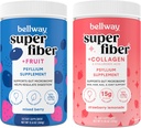 Bellway Super Fiber Proszek + Owoce, Mieszane Berry Super Fiber Proszek + Kolagen, Lemoniada truskawkowa
