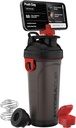 Hydra Puchar JailBreak 28 Oz Shaker Butelka do shakes protein, Shaker Butelka z uchwytem & Mikser do piłki, Shaker Cup z telefonu Holder dla Twojego samochodu, Podróż, BPA Free (czarny / czerwony)