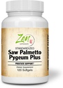 Saw Palmetto & Pygeum Plus - Prostate Support Supplement for Prostate & Urnary Tract Health Włączając częste oddawanie moczu, Beta- Sitosterol Wspomaga blokadę DHT do zapobiegania utracie włosów 120- Softgel