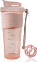 Butelka do shakera proteinowego, Butelki do miksera sportowego do mieszania protein z whiskey Ball, Butelka z mikserem, Przenośne przedtreningi serwatki protein shaker Cup midnight Pink