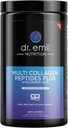 DR. EMIL NUTRITION Multi Collagen Peptydes Powder - 20g niearomatyzowanego hydrolizowanego białka kolagenu Proszek z kwasem hialuronowym do włosów, skóry, paznokci i łączników - 15 Służenie