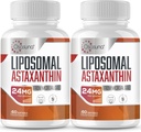 Liposomal Astaxanthin Supplement 24MG, Maximum Absorption, Antioksydant Stronger Than VIT C, Non-GMO & Gluten Free - 120 Softgels (4 miesiące dostaw)