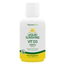 Nature Plus Liquid Sunshine Witamina D3- 5000 IU, 16 fl oz - Pyszne Tropical Citrus Flavor - Bone Health, Heart Health & Immune System Supplement - Gluten Free - 32 Servings