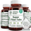 Natural Nutra Super Fiber Supplement, Promotes Digestive and Cardioviral Health, Zarządzanie Wagą, Chroni Zdrowie skóry, Boost Heart Health and Immune System, Nie GMO, Gluten Free, Wegan, 100 Wegan