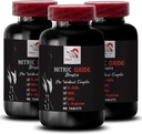 L- citrulina i suplementy l- argininy - Wzmacniacz tlenku azotu - Endurance, Nitric Oxide Flow, Trening siłowy, Fitness Support, Pre- Gym Boost, Pompa mięśniowa, Fizyczna Boost 3 Butelki 270 Tabletki