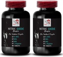 Suplementy tlenku azotu dla mężczyzn - NITRIC OXIDE BOOSTER - L- Arginina, Wsparcie siłowe, Endurance Booster, Dodatek do ćwiczeń, Formuła zasilania, Mieszanka energii, Skoncentrowanie treningu 2 Butelka 120 Tabletki
