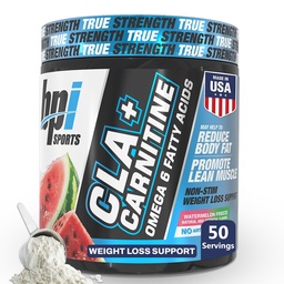 BPI Sport CLA + Karnityna - CLA L Karnityna i kwas linolowy - L Karnityna Suplement do utraty wagi, Metabolizm i Chude Mięśnie - Kofeina wolna - Arbuz Freeze - 50 Służenie - 12.34 oz
