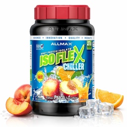 ALLMAX Nutrition ISOFLEX Chiller, Citrus Peach Sensation - 2 lb - 27 Grams of Protein Per Scoop - Zero Fat & Sugar - 99% Laktoza Free - Przybliżone 28 Sług