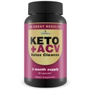 3X Świetne wyniki - Keto + ACV Detox Cleanse - 3 Miesiące Dostawy - Detox Oczyszczanie ciała - Colon Cleanse - Advanced Keto Detox Cleanse Formuła z włóknem - Wsparcie trawienia i zdrowia immunologicznego